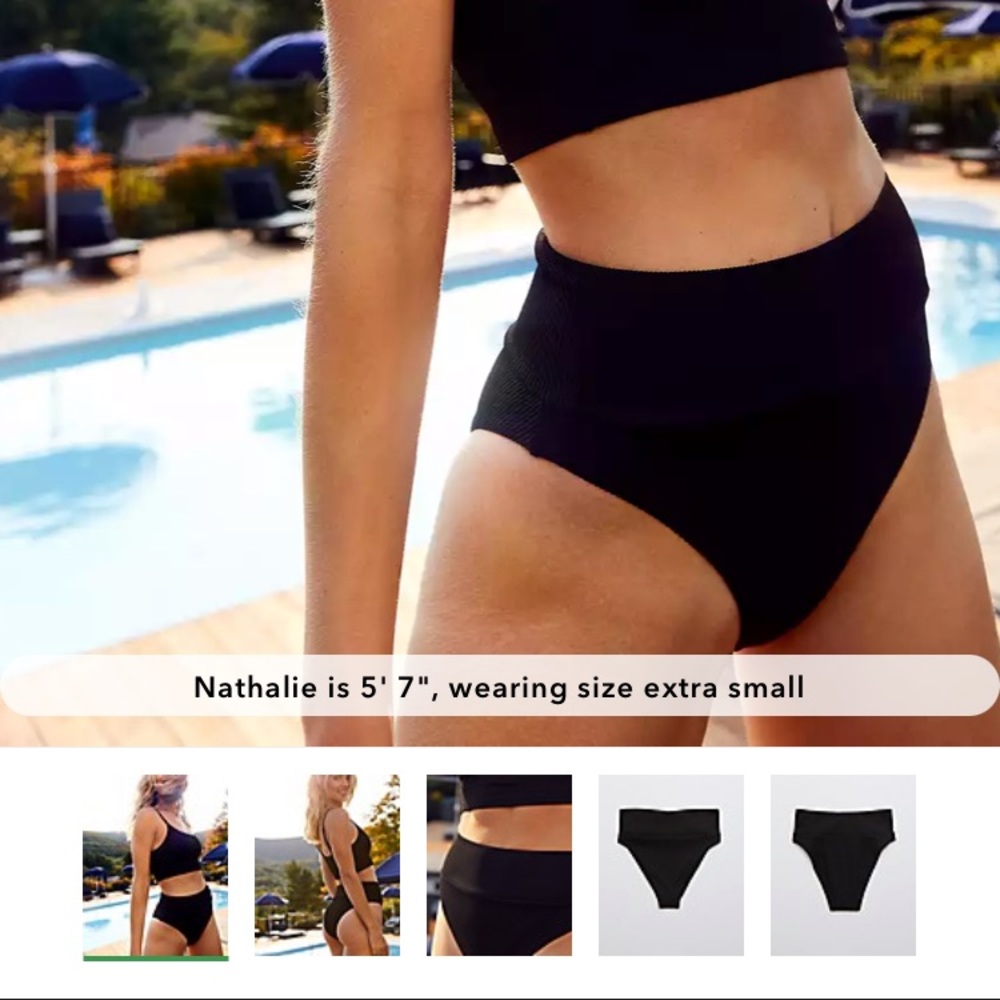 Aerie High Cut Cheeky Bikini Bottom